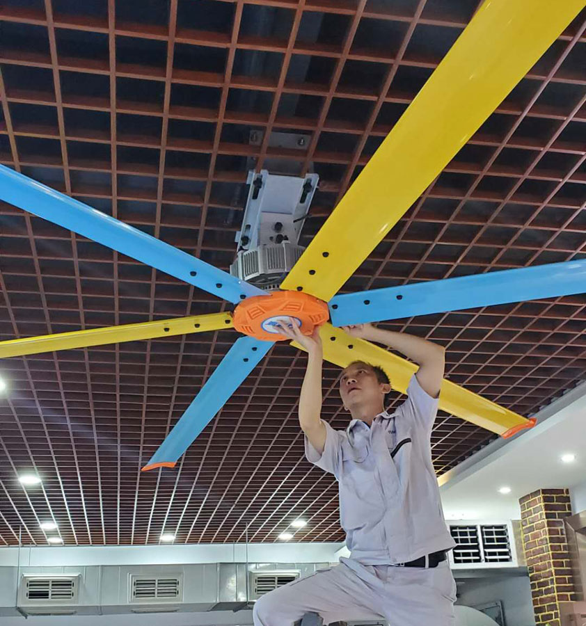 大型車間降溫通風(fēng)，永磁工業(yè)大風(fēng)扇低能耗免維護